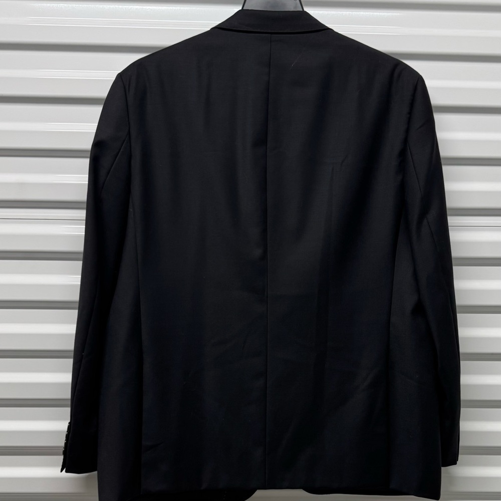 Men's Classic Black Suit Blazer - Tailored Formal Jacket wool/ cashmere mix - Picture 3 of 9